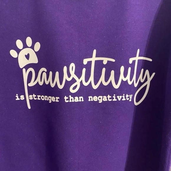 Pawsitivity Sweatshirt 
Heavy Blend Fleece Crewneck - Picture 2 of 2